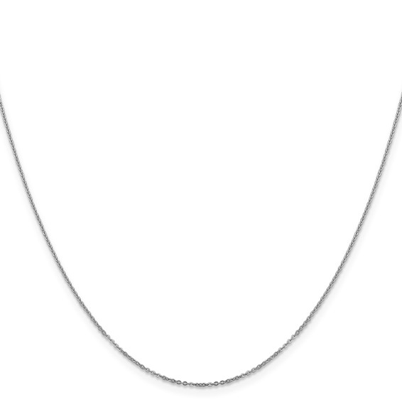 Leslie's 14K White Gold 1.1mm Flat Cable Chain