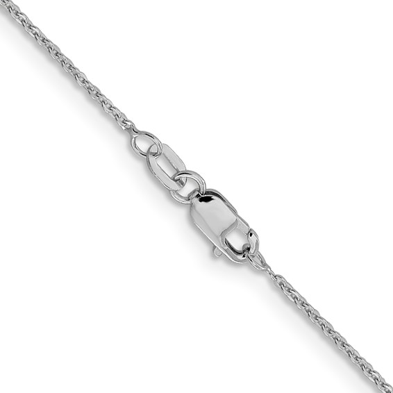 Leslie's 14K White Gold 1.1mm Flat Cable Chain