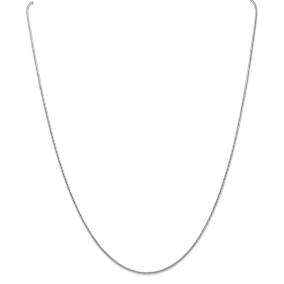 Leslie's 14K White Gold 1.3mm Round Snake Chain