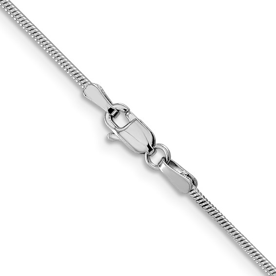 Leslie's 14K White Gold 1.3mm Round Snake Chain