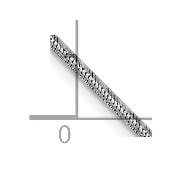 Leslie's 14K White Gold 1.3mm Round Snake Chain