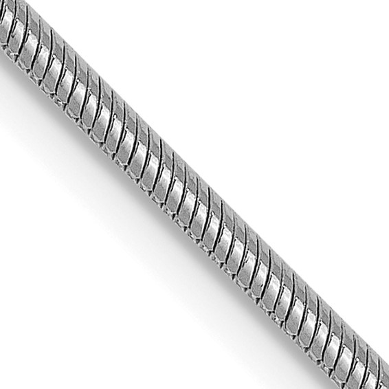 Leslie's 14K White Gold 1.3mm Round Snake Chain