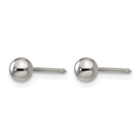 Inverness Titanium 4mm Ball Post Piercing Earrings view 2