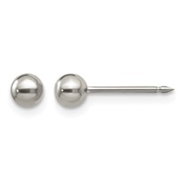 Inverness Titanium 4mm Ball Post Piercing Earrings view 1