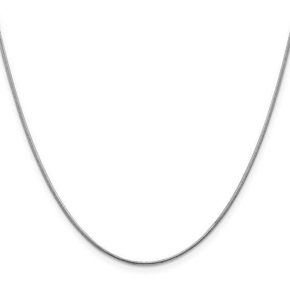 Leslie's 14K White Gold 1mm Round Snake Chain