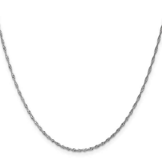 Leslie's 14K White Gold 1.3mm Singapore Chain
