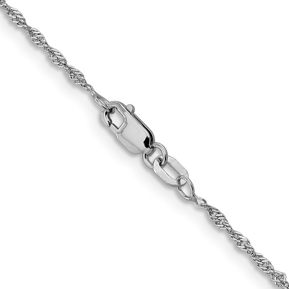 Leslie's 14K White Gold 1.3mm Singapore Chain