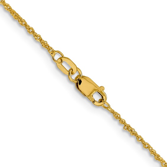 Leslie's 14K 1mm Sparkle Singapore Chain