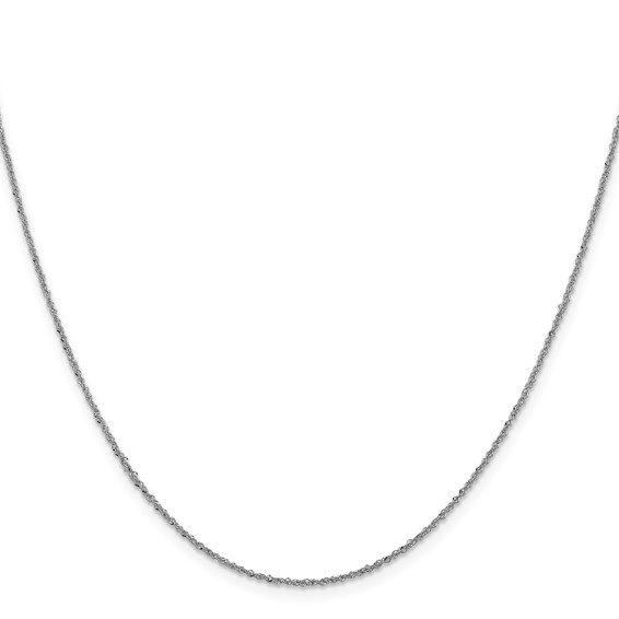 Leslie's 14K White Gold 1mm Sparkle Singapore Chain