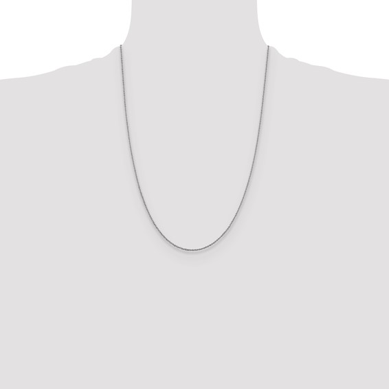 Leslie's 14K White Gold 1.3mm Sparkle Singapore Chain