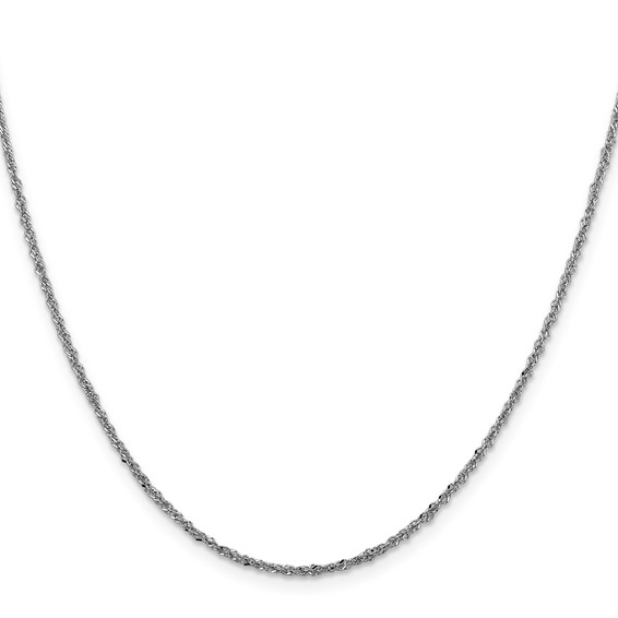 Leslie's 14K White Gold 1.6mm Sparkle Singapore Chain