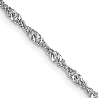 Leslie's 14K White Gold 1.6mm Sparkle Singapore Chain