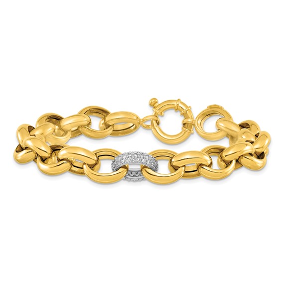 HERCO Gold Diamond Cable Bracelets