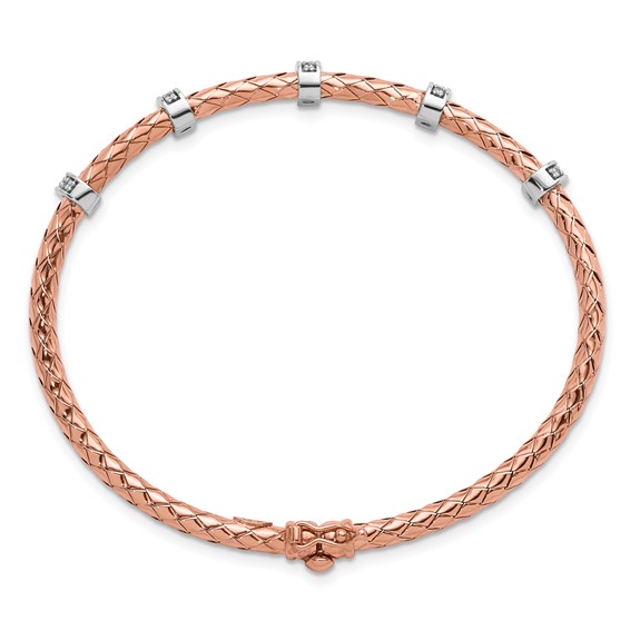 HERCO Gold Woven Diamond Cuffs