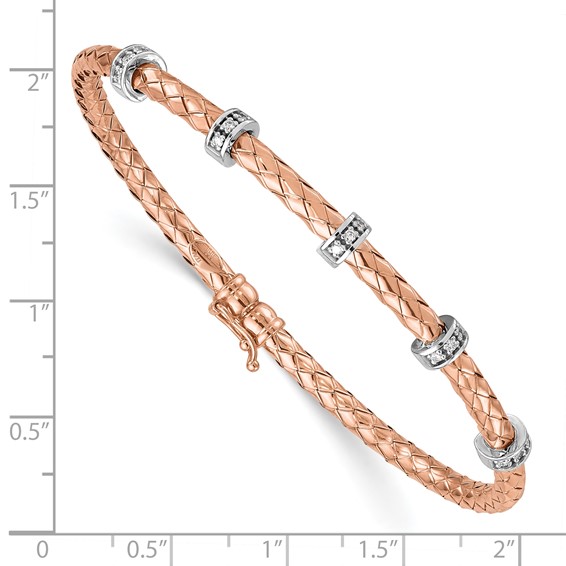 HERCO Gold Woven Diamond Cuffs