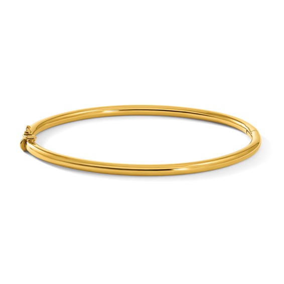 Herco 18K Polished 3mm Hinged Bangle