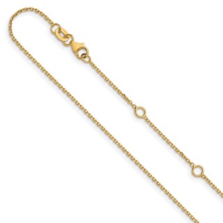 Herco Gold Adjustable Diamond-Cut Cable Chain