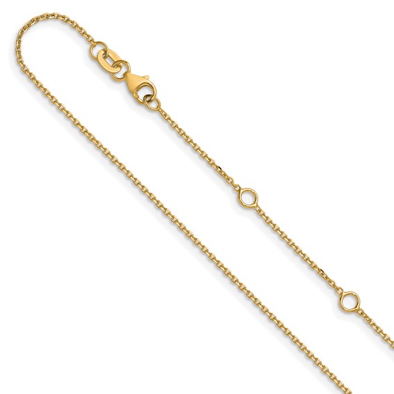 Herco Gold Adjustable Diamond-Cut Cable Chain