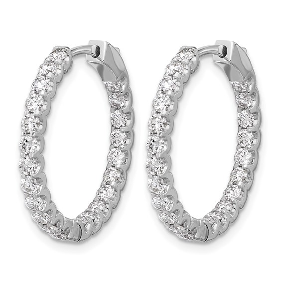 HERCO Gold 25mm Diamond Hoop Earrings
