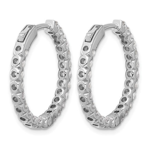 HERCO Gold 25mm Diamond Hoop Earrings