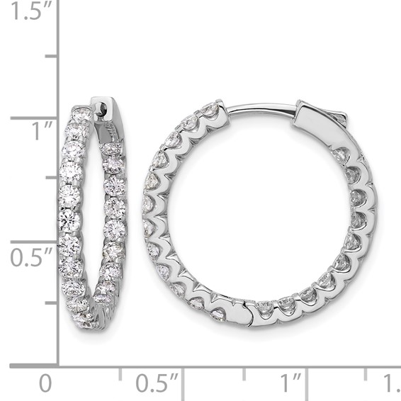 HERCO Gold 25mm Diamond Hoop Earrings