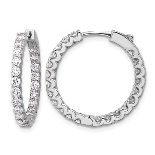 HERCO Gold 25mm Diamond Hoop Earrings