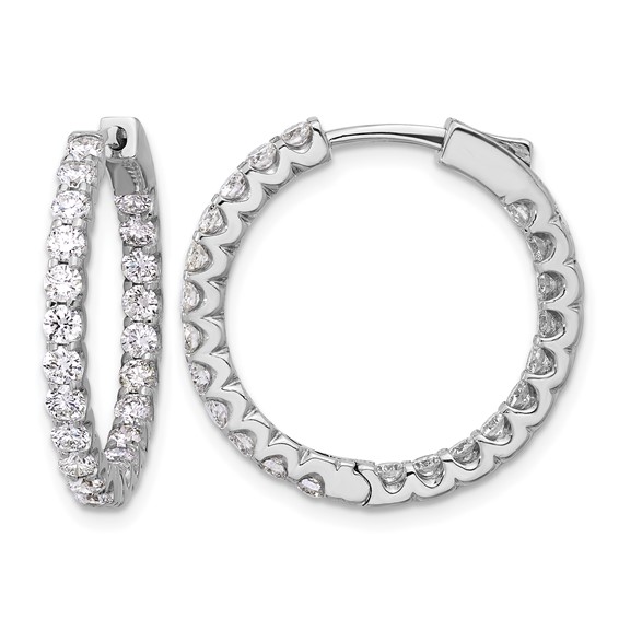 HERCO Gold 25mm Diamond Hoop Earrings