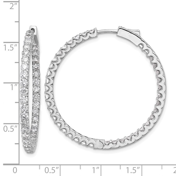 HERCO Gold 40mm Diamond Hoop Earrings