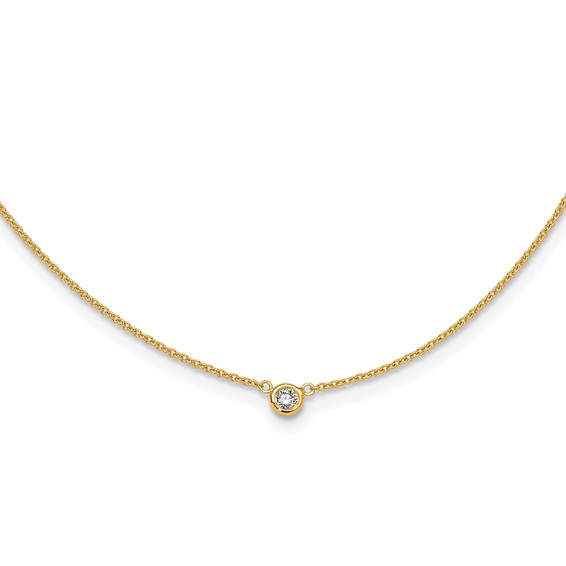 Herco 18K Yellow with Yellow Bezel 18 Inch Necklace Mounting