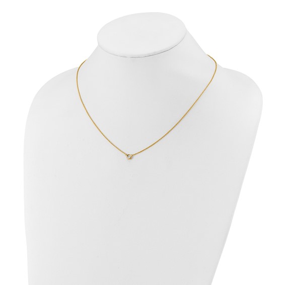 Herco 18K Yellow with Yellow Bezel 18 Inch Necklace Mounting