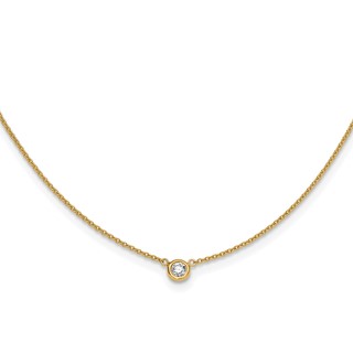 Herco 18K Yellow with Yellow Bezel 18 Inch Necklace Mounting