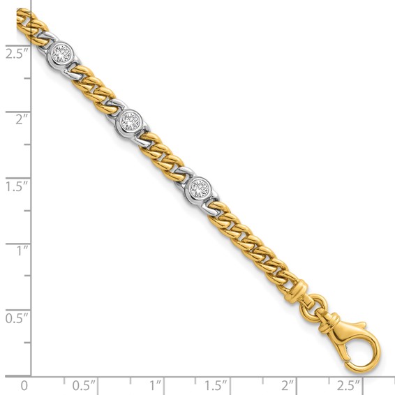 HERCO Gold Diamond Curb Link Bracelets