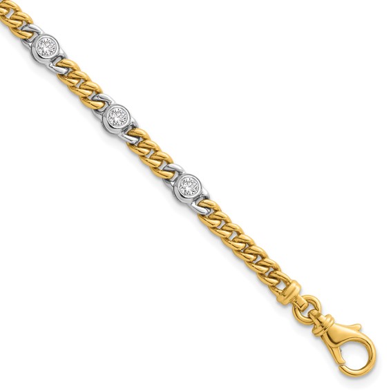 HERCO Gold Diamond Curb Link Bracelets