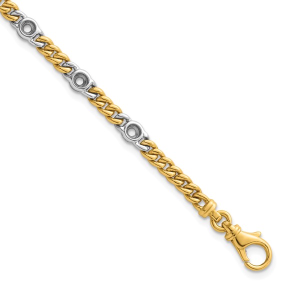 HERCO Gold Diamond Curb Link Bracelet Mountings