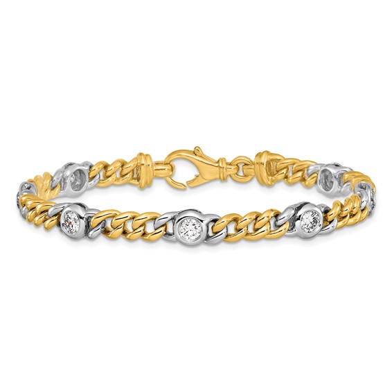 HERCO Gold Diamond Curb Link Bracelets