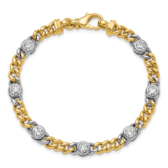 HERCO Gold Diamond Curb Link Bracelets