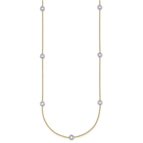 Herco 14K Two-tone Stations 18in Necklace Mounting