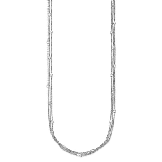 HERCO Gold Diamond Station 3 Strand Necklace Mountings