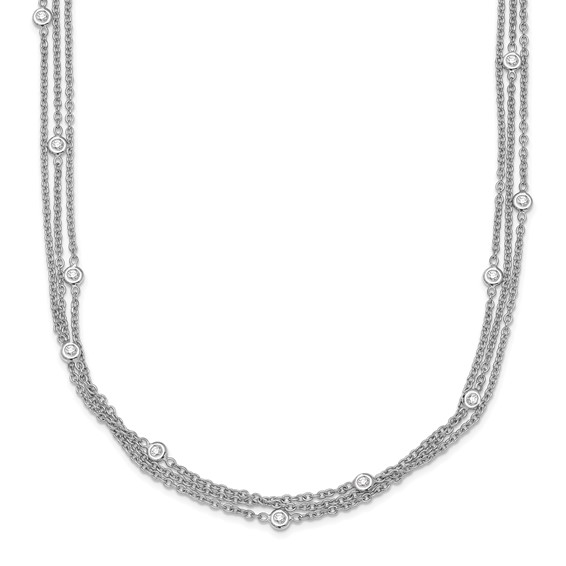 HERCO Gold Diamond Station 3 Strand Necklace Mountings