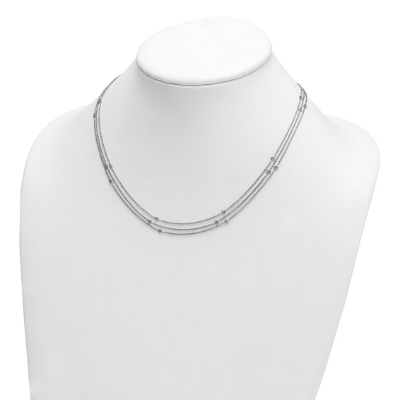 HERCO Gold Diamond Station 3 Strand Necklace Mountings