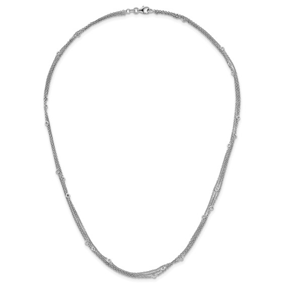 HERCO Gold Diamond Station 3 Strand Necklace Mountings