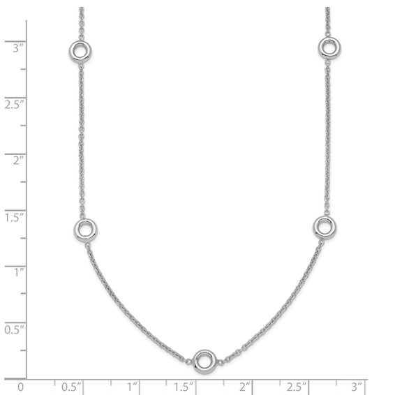 Herco 18K White Gold Stations 18in Necklace Mounting