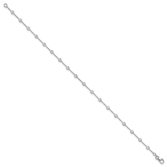 "Herco 18K White Gold Lab Grown Diamond VS+, F+ 7.25 Inch Bracelet"