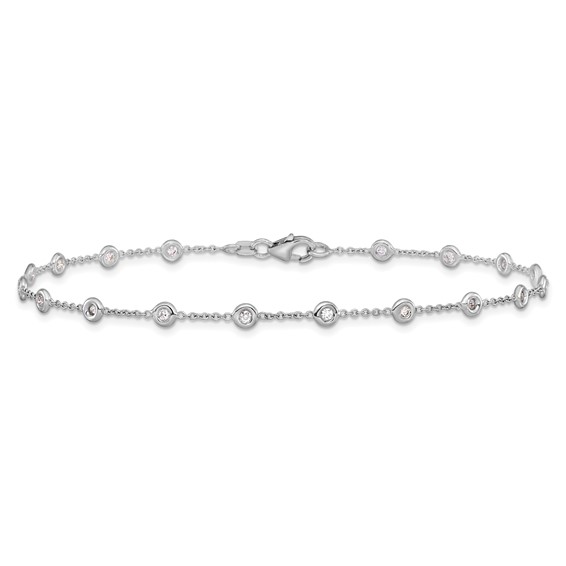 "Herco 18K White Gold Lab Grown Diamond VS+, F+ 7.25 Inch Bracelet"