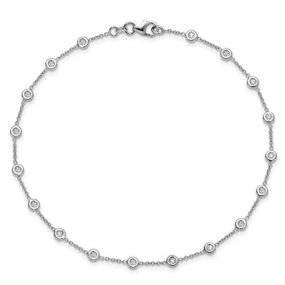 "Herco 18K White Gold Lab Grown Diamond VS+, F+ 7.25 Inch Bracelet"