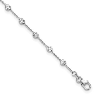"Herco 18K White Gold Lab Grown Diamond VS+, F+ 7.25 Inch Bracelet"