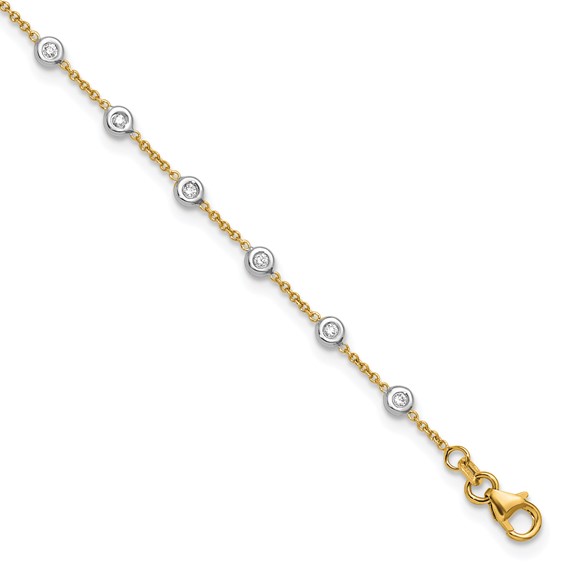 HERCO Gold Bracelets with Diamond Stations