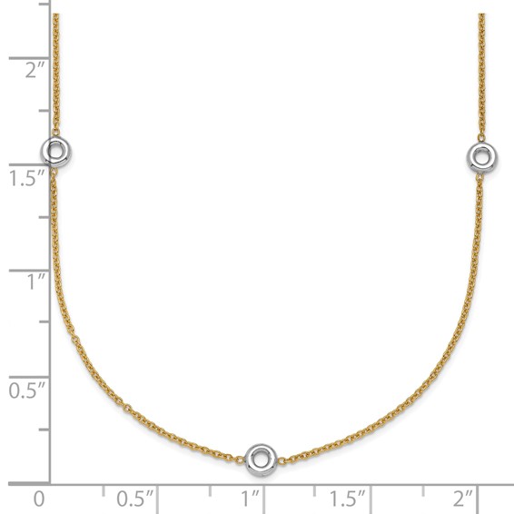 HERCO  Gold Diamond Stations Necklace Mountings