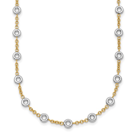 HERCO  Gold Diamond Stations Necklace Mountings