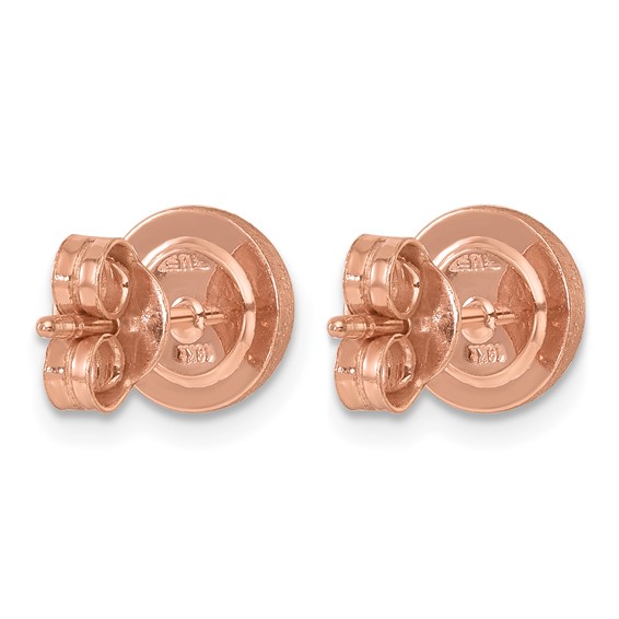 HERCO Gold 8mm Textured 1/2 Round Button Earrings                